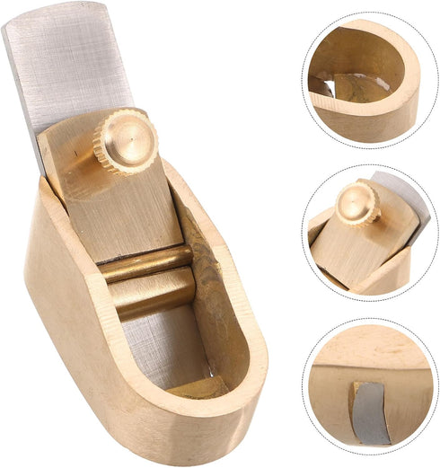 18mm Brass Violin Thumb Planer Mini Woodworking Hand Plane Precision Luthier Tool for Violin Fingerboard Making