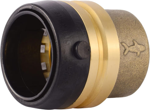 SharkBite 1-1/4 Inch Push Cap, Push to Connect Brass Plumbing Fitting for PEX Pipe, Copper, CPVC