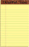 TOPS The Legal Pad Writing Pads, 5" x 8", Jr. Legal Rule, 50 Sheets, 3 Pack