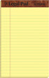 TOPS The Legal Pad Writing Pads, 5" x 8", Jr. Legal Rule, 50 Sheets, 3 Pack