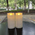2 Pack LED Flameless Candles Battery Operated Outdoor LED LightFake Flickering Waterproof Candles for Home Decorations
