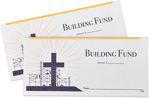 Building Fund Envelopes - 100 Pack for Donations and Savings