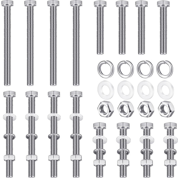 16 Pcs 304 Stainless Steel U Channel Sign Post Attachment Kit - Mounting Hardware for Road Sign Accessories