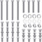 16 Pcs 304 Stainless Steel U Channel Sign Post Attachment Kit - Mounting Hardware for Road Sign Accessories