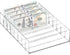 XUWAIDSGN Large Acrylic Cash Organizer - 8 Section Clear Money Budget Tray, Plastic Divider Bill Storage Holder (Clear)