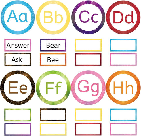 Word Wall Bulletin Board Set, 128 Pcs Alphabet Classroom Decoration
