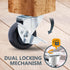POWERTEC 2 Inch Swivel Caster Wheels Set of 4, Heavy Duty Plate Casters for Furniture
