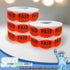 Paid Thank You Fluorescent Orange Self Adhesive Labels, Sold Retail Stickers, 1 Roll, 1000 Pack, .85" H x 1.2" W