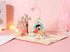 Liif Cardinal Love Bird 3D Pop Up Greeting Card for Valentine's Day, Anniversary, Birthday, with Message Note & Envelope