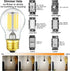 Dimmable A15 Bulb 8W 75 Bulb 4000K AC120V 900LM E26 Bulb Bulb,Pack 6. Leools led Equal watt Vintage LED Edison Neutral
