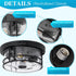 SAYTOP 2-Light Outdoor Ceiling Light with Motion Sensor Flush Mount Round Porch Light, Industrial Dusk to Dawn Ceiling