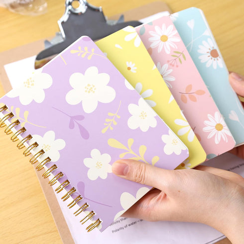 Koogel 8PCS Spiral Notebook Journals - A6 Hardcover Journal Notebooks, 80 Sheets/160 Pages Wirebound Diary Planner