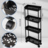 Wensdr 4 39 Inches Tier Kitchen Bathroom Storage Rolling Cart Tall Slim Utility Rolling Shelf Cart with Wheels Coner