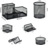 Desk Organizer for Office, 6 Pieces Mesh Desk Multi-functional Storage Set Office Supplies Accessories (Black) by Uppmeant