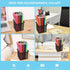 Metal Desk Pen Holder Cup, Square Black Pencil Holder for Office, 4 Pack Pen Organizer