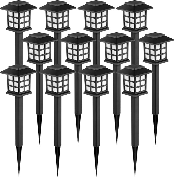 GIGALUMI Solar Outdoor Lights,12 Pack LED Solar Lights Outdoor Waterproof, Solar Walkway