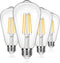 4-Pack Vintage 8W ST64 LED Edison Light Bulbs, 100W Equivalent, 1400 Lumens, 2700K Warm White, E26 Base, Non-Dimmable