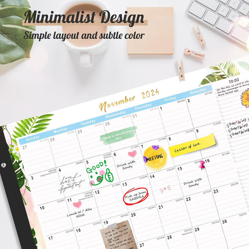 Gannyfer Large Desk Calendar 2024-2025, 18 Month Calendar Jul 2024 - Dec 2025, 22" x 17" Desktop Pad for Planning