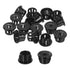 uxcell 18Pcs Desk Grommet Black, Snap Bushing Grommet with Shutter for Holes
