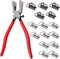 weideer 15 Sets Key Fob Hardware with Key Fob Plier for Wristlet Key Fobs/Key Lanyard
