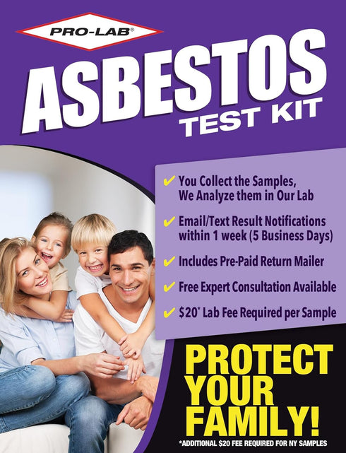 Asbestos Test Kit - 2 Samples, Emailed Results in 3 to 5 Days, Includes Return Mailer & Consultation