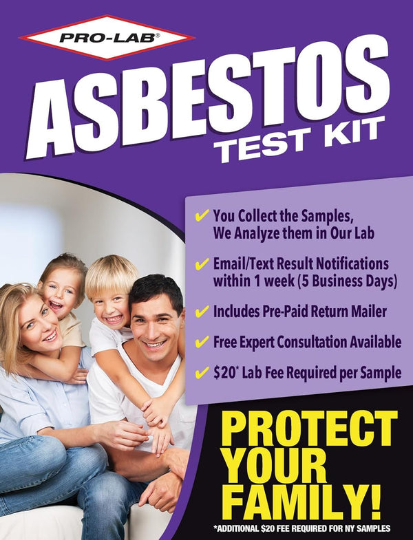 Asbestos Test Kit - 2 Samples, Emailed Results in 3 to 5 Days, Includes Return Mailer & Consultation
