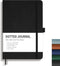 RETTACY Bullet Dotted Journal, A5 Dotted Grid Notebook with 192 Pages, Black