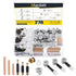 270Pcs 3 in 1 Furniture Connecting Kit with Wood Dowel Pins, Nickel Plated Cam Lock Nuts, Screws, Bolts