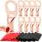 TKDMR 10pcs Heavy Duty 6 AWG-3/8 Battery Lugs, Ring Terminals, 0 Gauge Connectors with 10pcs 3:1 Heat Shrink Tubing