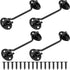 5 Inch Privacy Hook and Eye Latch, Black Iron Barn Door Lock
