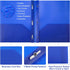 Patelai 48 Pcs Heavy Duty Plastic Folders with Pockets, 2 Pocket Folders with 3 Prongs and Fasteners, Blue for Office