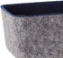 Three by Three Seattle Felt Storage Bin 6x4x2.5 Inch for Office, Craft Room, Living Room, Bedroom (Navy)