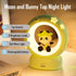 kvppvt 3 Cloud and Bunny Rechargeable Night Light, Safe Soft Silicone Material, Brightness Levels, Tap Control, Warm