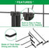 8 Inch Gridwall Hooks, Hanging Hooks for Retail, Home, and Workspace Organization (40 Pack, Black)
