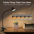 5 Dimming, RG0 LEPOWER Clip on Light, Reading Lights for Books in Bed with Colors & Stepless Eye-Care, Amber Glow Light