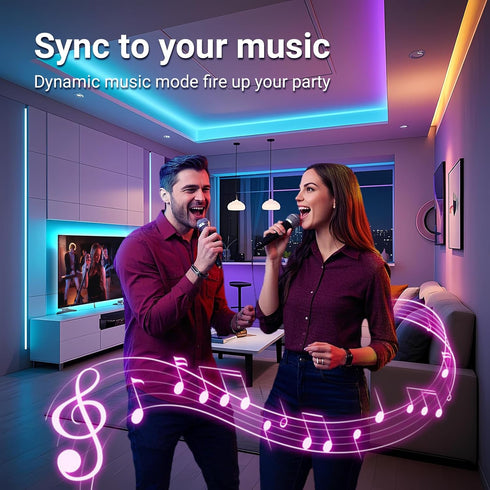 100ft 16 hyrion Smart LED Strip Lights WiFi, RGB Color Changing Lights Work with Alexa and Google Assistant, Million