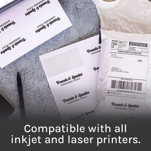 Premium Label Supply White Sticker Address Labels – 2" x 4" – 25 Sheets (10 per Sheet) – 250 Total Adhesive Labels