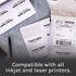 Premium Label Supply White Sticker Address Labels – 2" x 4" – 25 Sheets (10 per Sheet) – 250 Total Adhesive Labels