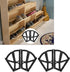 4Pcs Hinge for Shoe Rack, Shoes Drawer Cabinet Hinge Plate Frame Turning Rack Replacement Fittings Home Furniture