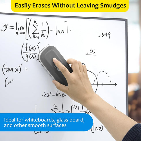 maxtek Magnetic Dry Erase Eraser, 2 Pack for Whiteboard and Glass Board, Pure White