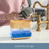 13 S&T INC. Dish Soap Dispenser and Sponge Holder for Kitchen Sink, Waterproof Labels and Sponge Included, Ounces