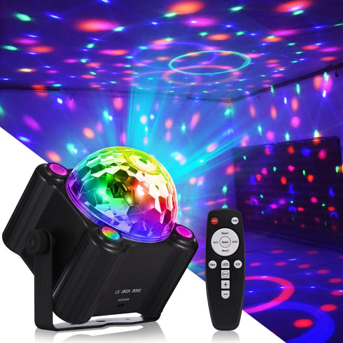 YINPKTEO Party Lights Disco Ball Light,Dj Disco Light Sound Activated LED Light 6