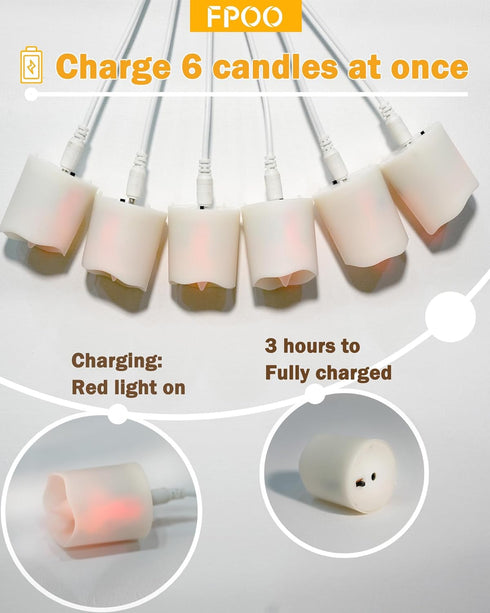 12 PCS Rechargeable Candles Flameless Tea Lights with Remote, USB LED Tealights with Timer Flickering Fake Candle