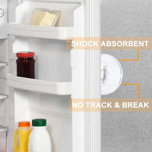 Door Stopper Wall Protector, Reusable Rubber Door Stops, Adhesive Bumper Protector for Door Knobs (Clear, 4 Pcs)