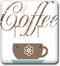 3dRose lsp_211048_2 Grunge Beige and Aqua Cup with The Word Coffee Double Toggle Switch