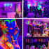 33ft/10M Set 600 12V Dimmable SMD2835 Upgraded LED Black Light Strip with Remote, LEDs, Self-Adhesive Black Light