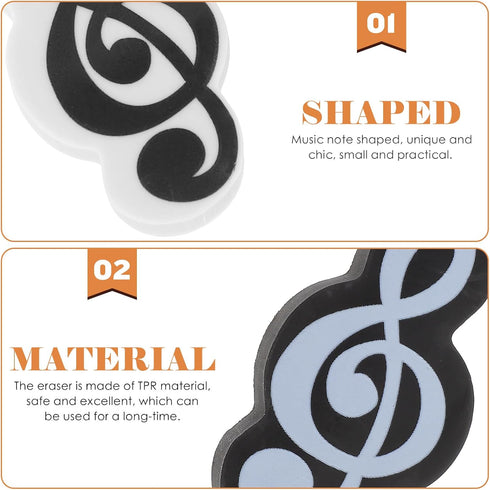 jojofuny 20 pcs Music Note Erasers, Cute Kid Erasers for Classroom, Music Symbol Bulk Eraser