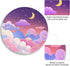 lebrocoli Kawaii Moon Cloud Star Sky Night Mouse Pad, Small Round Mouse Pads for Desk, Mini Travel Mousepad