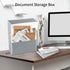 Lineco Acid-Free Document Storage Box with Metal Edge, Letter-Sized Case with 12 Folders