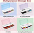 Double Layer Pencil Box, Large Capacity Plastic Case with Snap-tight Lid for Office School Supplies